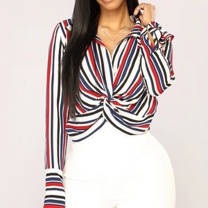 Fashion Nova Striped Top